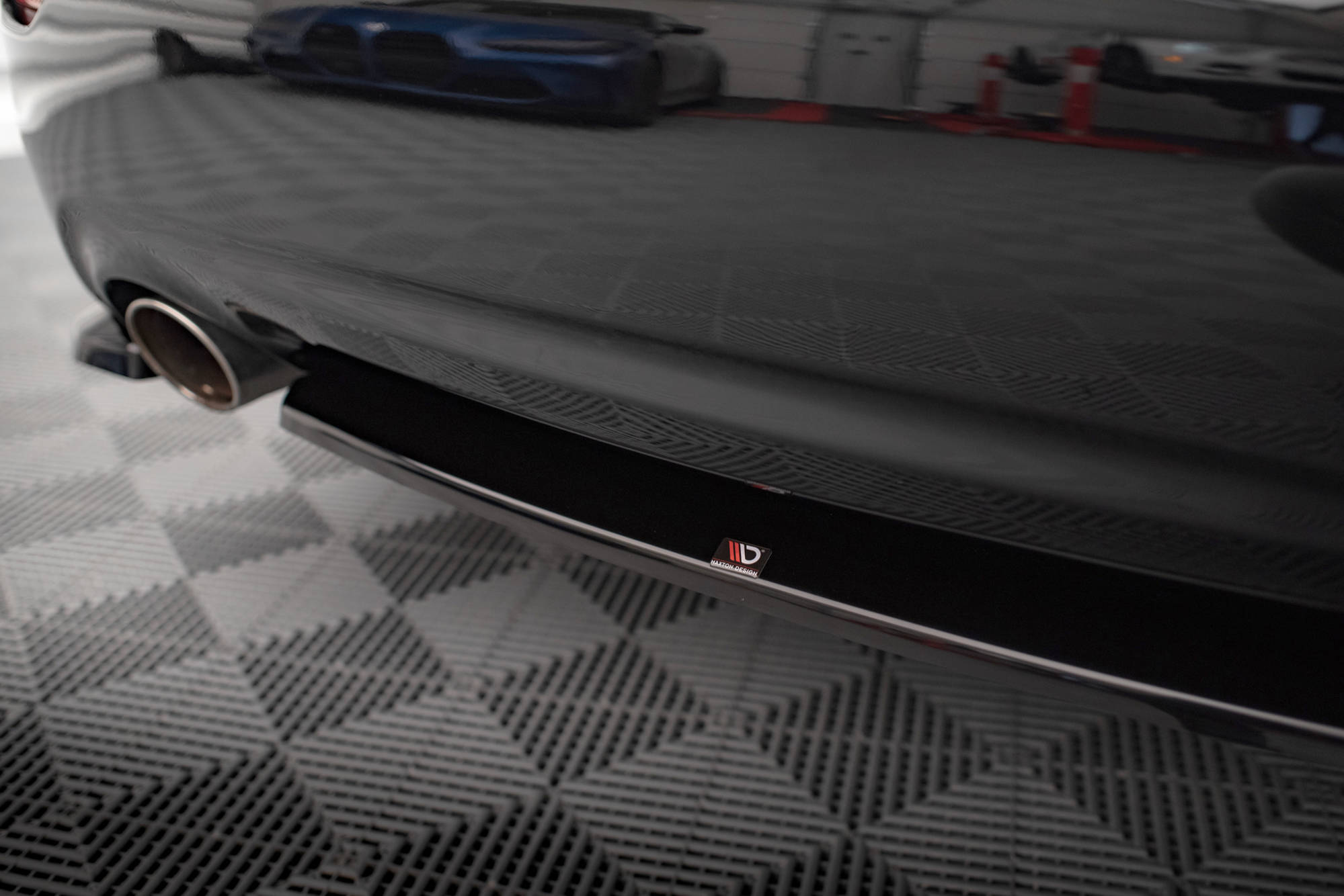 Diffusor Heckansatz passend für Infiniti Q50 S Mk1 schwarz Hochglanz