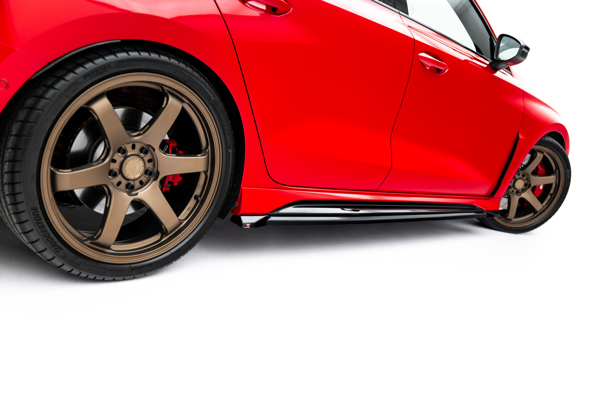 Street+ Seitenschweller Leisten V.1 passend für Audi RS3 Sportback 8Y FL schwarz Hochglanz