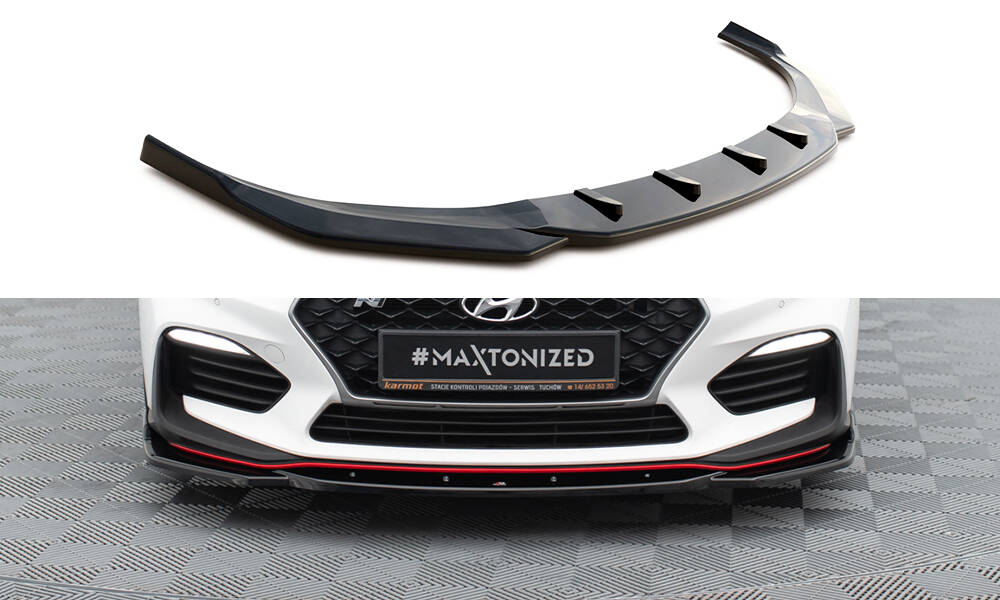 Front Ansatz V.4 für Hyundai I30 N Mk3 Hatchback/ Fastback schwarz Hochglanz