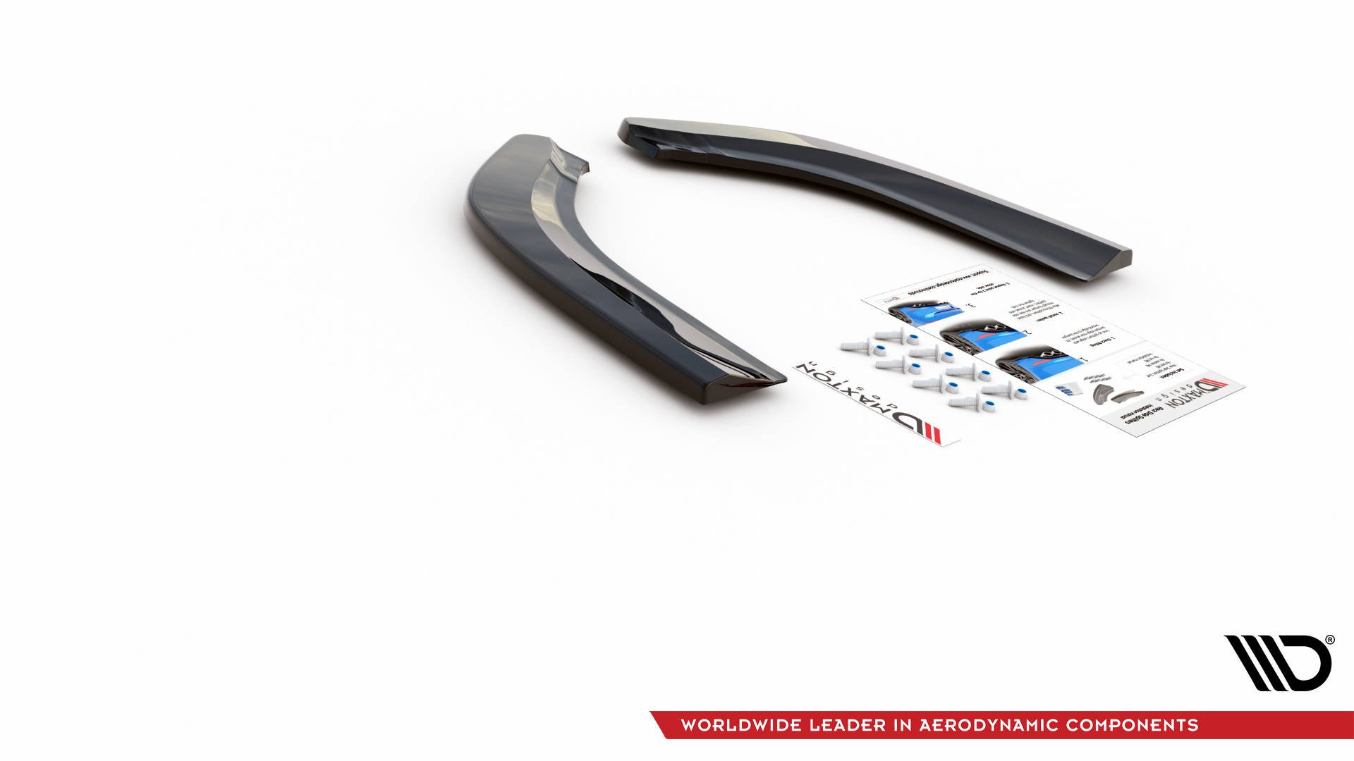 Heck Ansatz Flaps Diffusor für Ford S-Max Vignale Mk2 Facelift schwarz Hochglanz