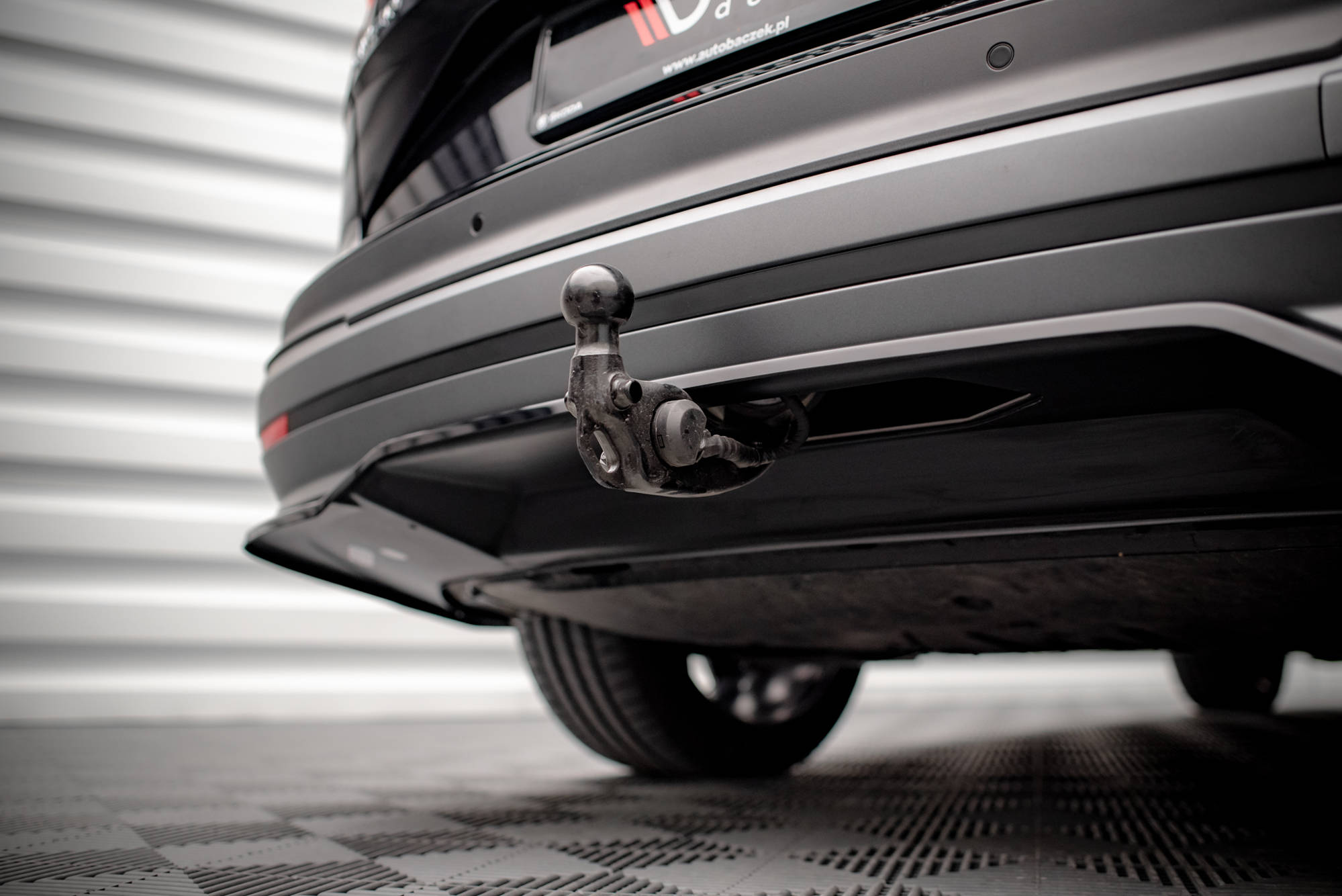 Street+ Mittlerer Diffusor RACE Heck Ansatz passend für Skoda Enyaq iV schwarz Hochglanz