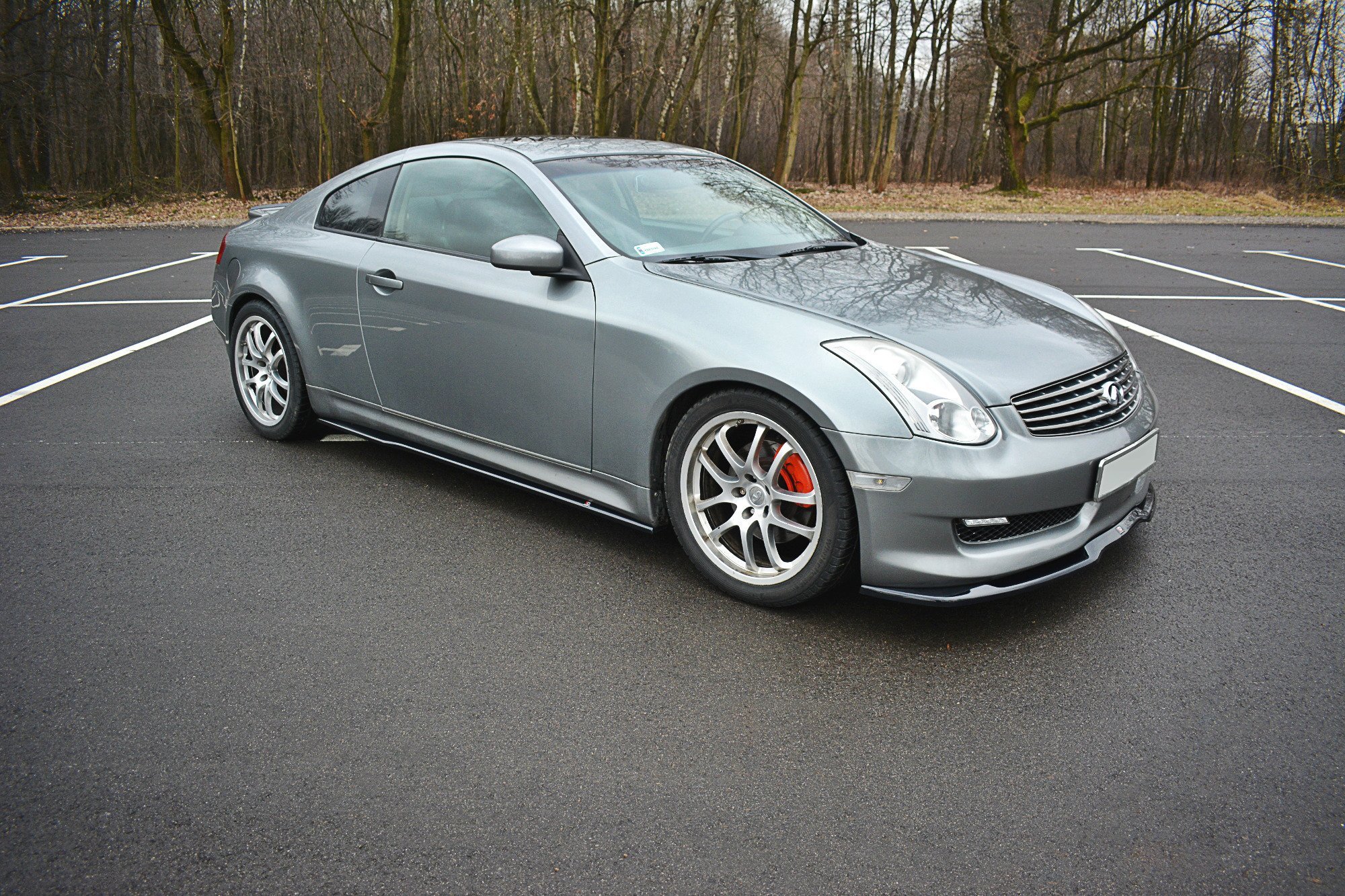 Seitenschweller Ansatz Paar passend für Infiniti G35 Coupe schwarz Hochglanz