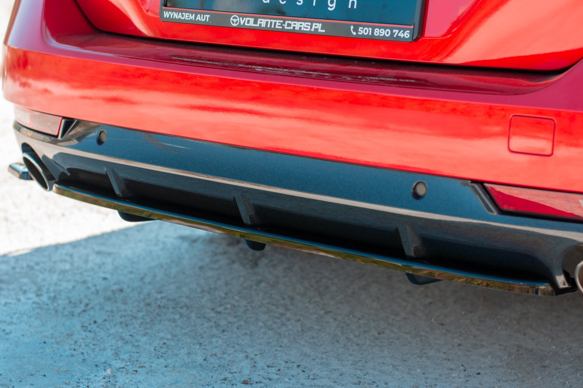Mittlerer Diffusor Heck Ansatz für mit einem vertikalem balken Peugeot 508 SW Mk2 Carbon Look