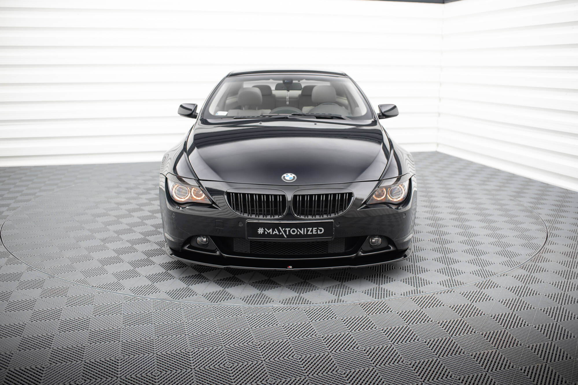 Street+ Spoilerlippe Front Ansatz V.2 passend für BMW 6er Coupe E63 / Cabrio E64 schwarz Hochglanz