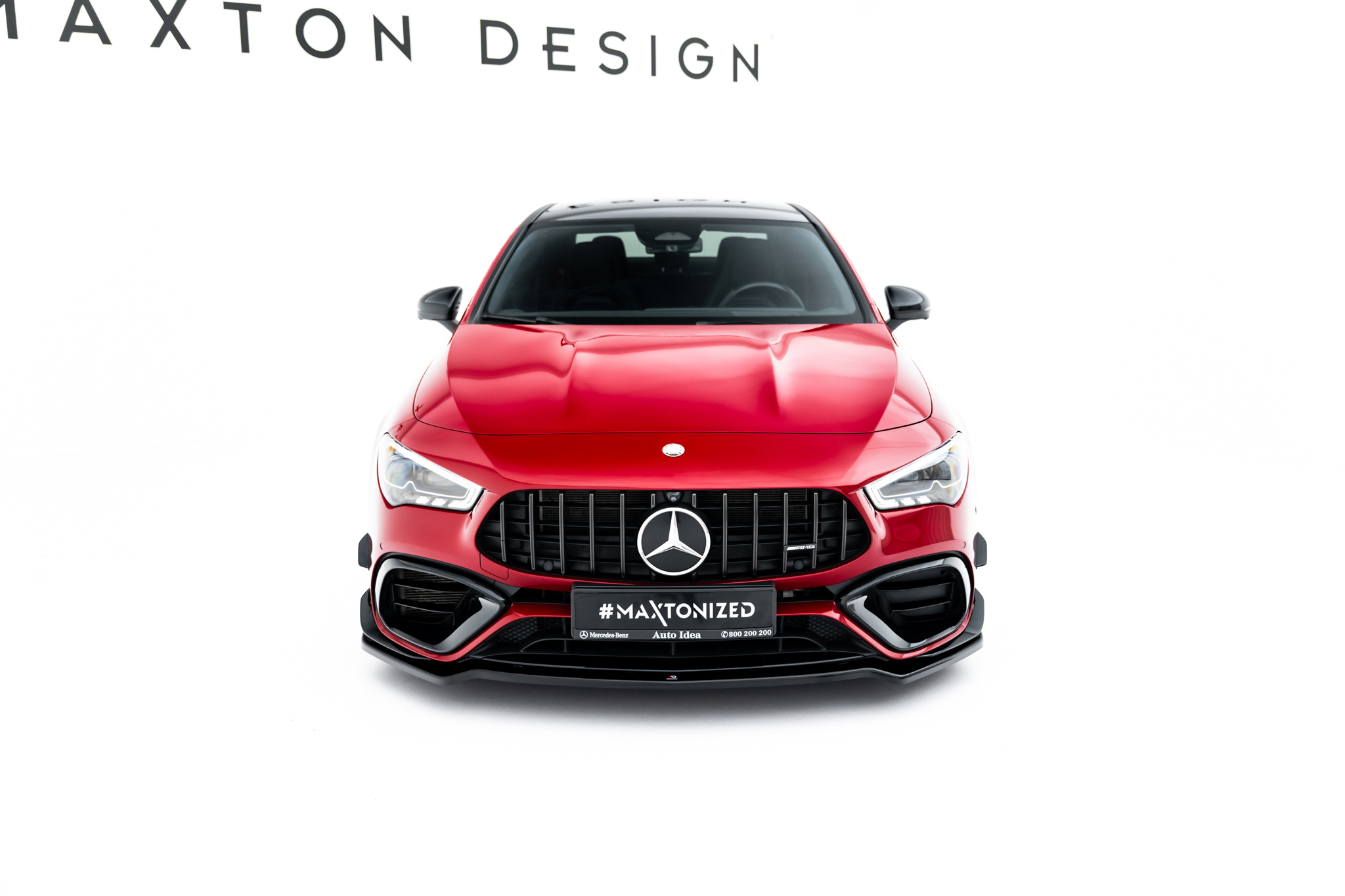 Street+ Spoilerlippe Front Ansatz V.4 passend für Mercedes-AMG CLA 45 Aero C118 schwarz Hochglanz