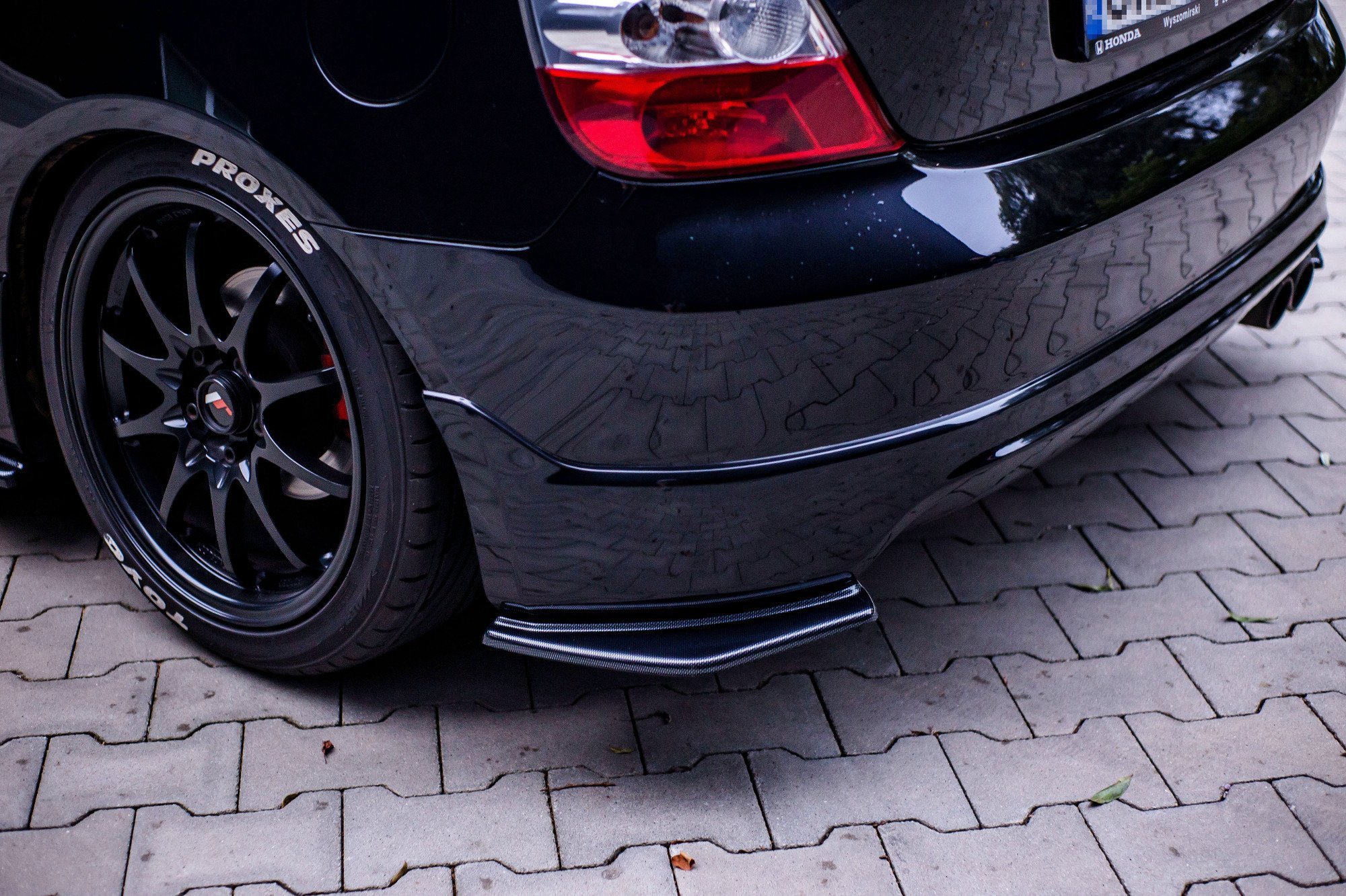 Heck Ansatz Flaps Diffusor für AUDI HONDA CIVIC EP3 MK7 TYPE-R/S FACELIFT schwarz matt
