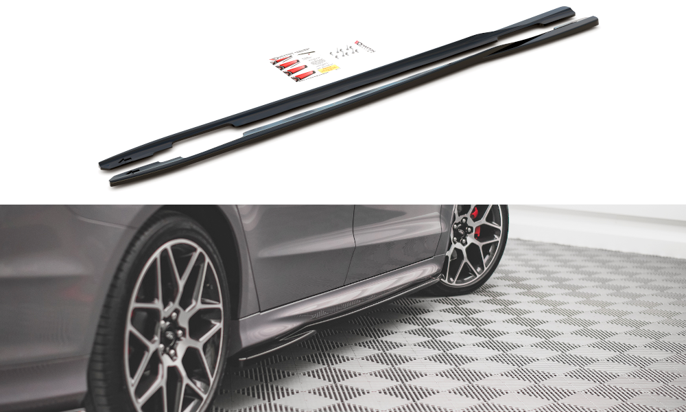 Street+ Seitenschweller Leisten passend für Ford Mondeo ST-Line Mk5 FL schwarz Hochglanz