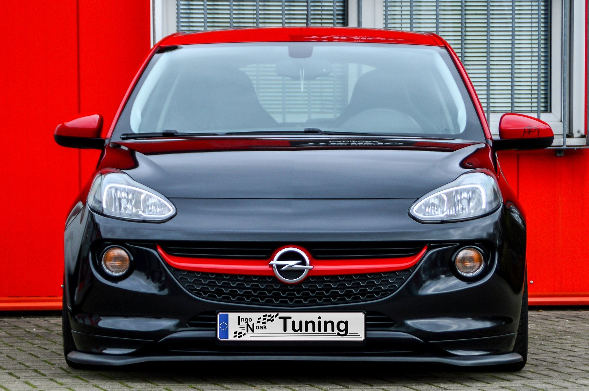 Cup Frontspoilerlippe für Opel Adam S + OPC-Line ab Bj. 2015- Schwarz Matt