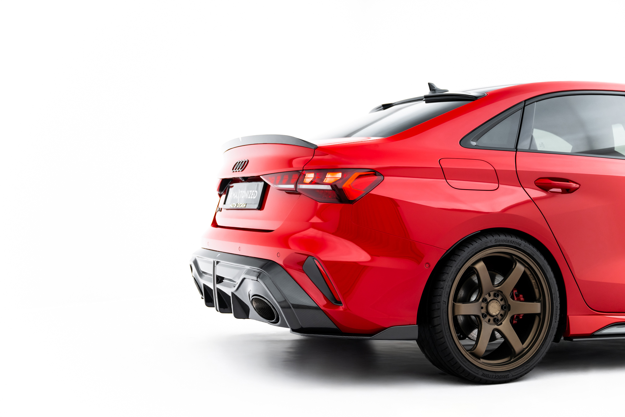 Carbon Fiber Heckklappenspoiler V.2 passend für Audi RS3 / S3 / A3 S-Line / A3 Limousine 8Y FL