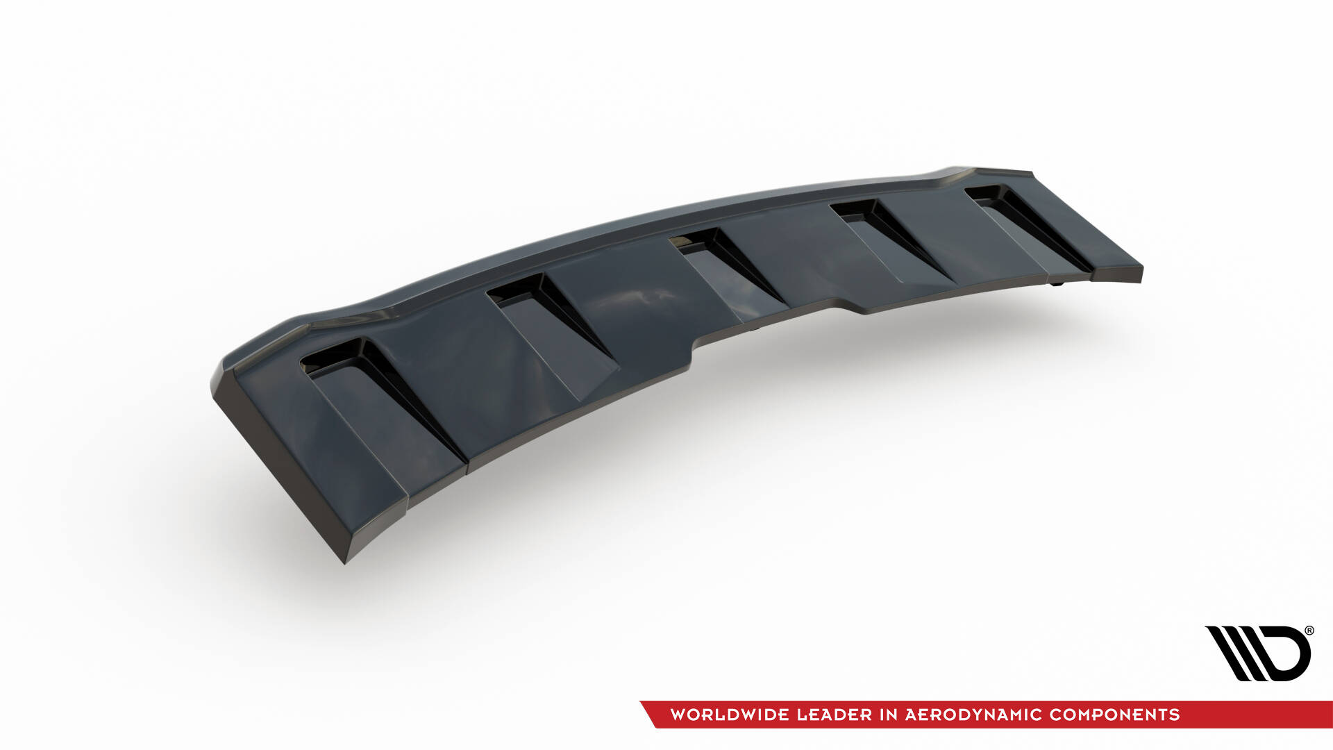 Heckansatz Audi A5 S-Line F5 Coupe / Sportback mit einem vertikalen balken schwarz Hochglanz