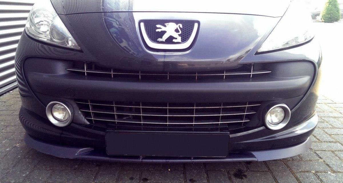 Street+ Spoilerlippe Front Ansatz passend für Peugeot 207 vor FL schwarz Hochglanz