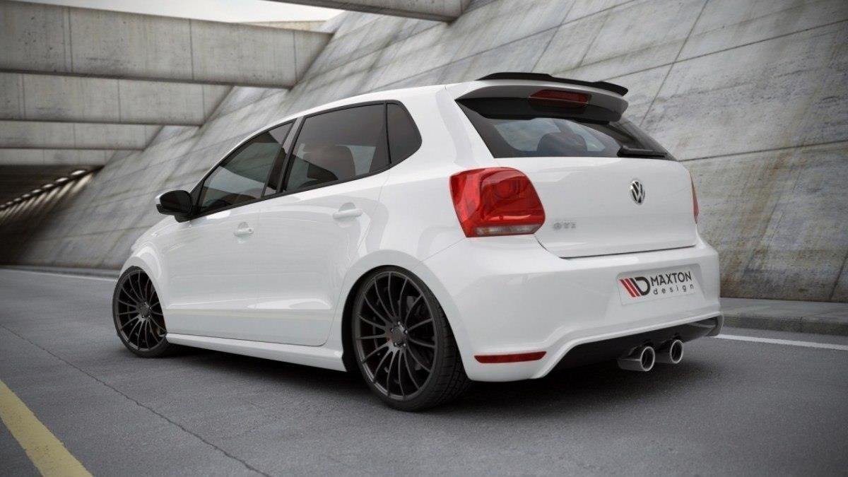 Heck Spoiler Aufsatz Abrisskante passend für VW Polo GTI / R-Line Mk5 schwarz Hochglanz