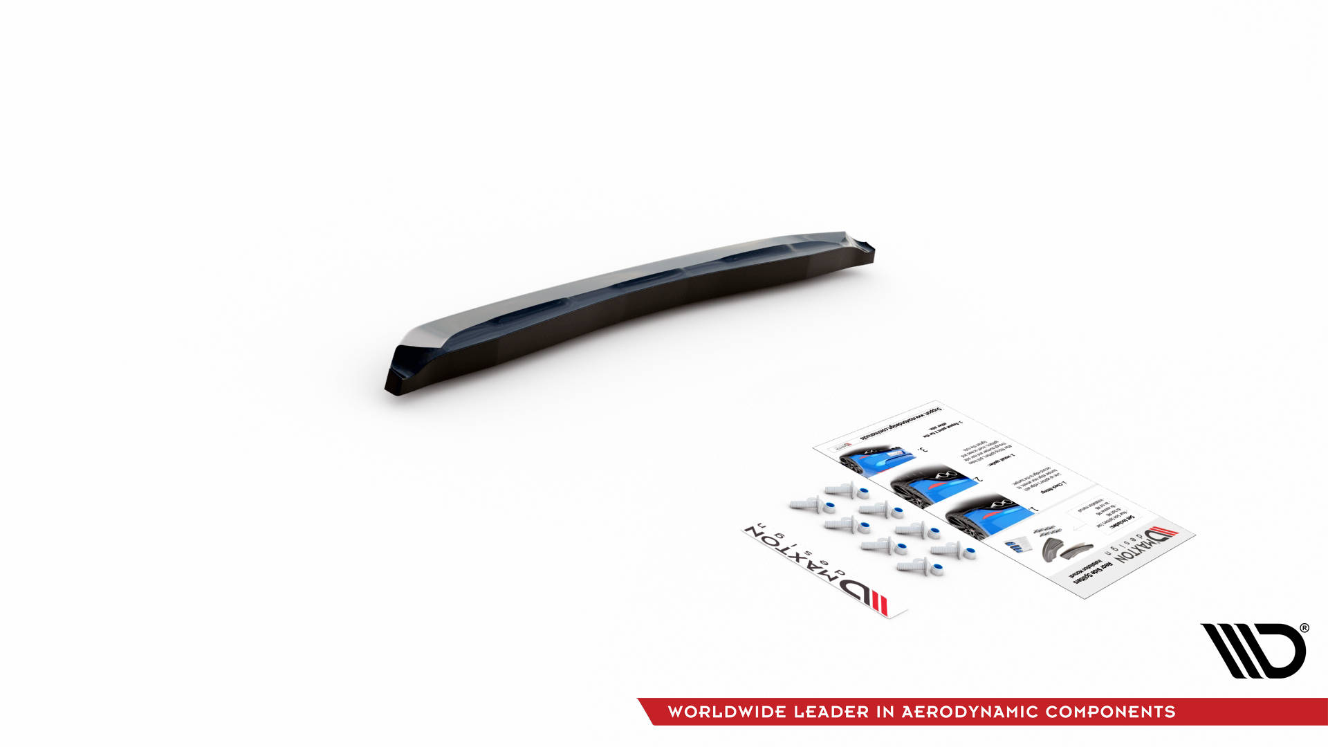 Street+ Mittlerer Diffusor Heck Ansatz passend für Ford Escape ST-Line Mk3 schwarz Hochglanz