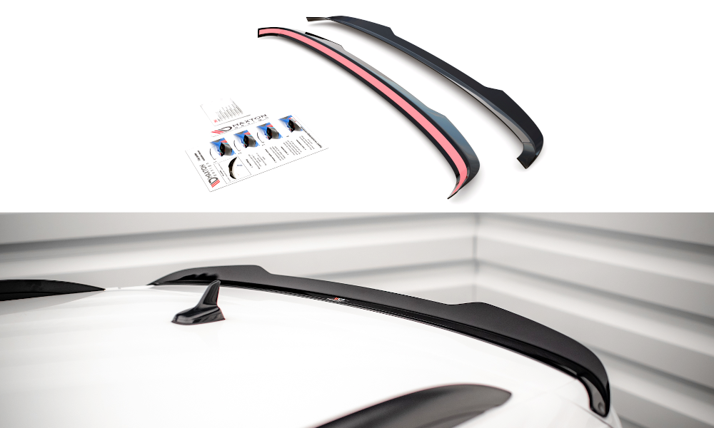 Heck Spoiler Aufsatz Abrisskante passend für VW Tiguan Mk2 schwarz Hochglanz