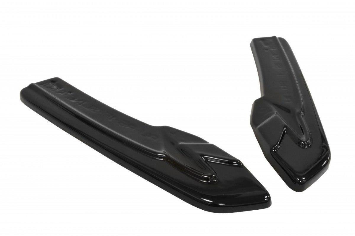 Heck Ansatz Flaps Diffusor für Audi A5 S-Line 8T Facelift Facelift schwarz Hochglanz