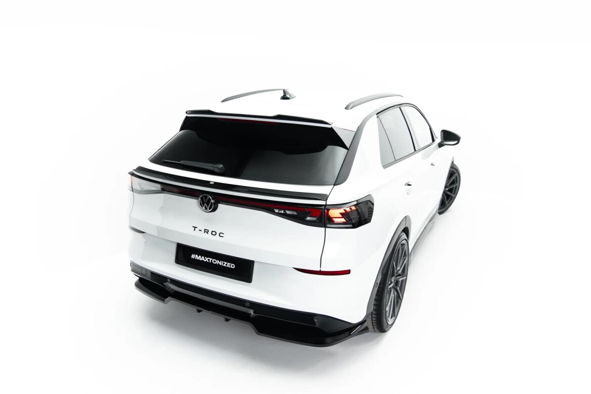 Heckspoiler Lippe oben passend für VW T-Roc R-Line Mk2 schwarz Hochglanz