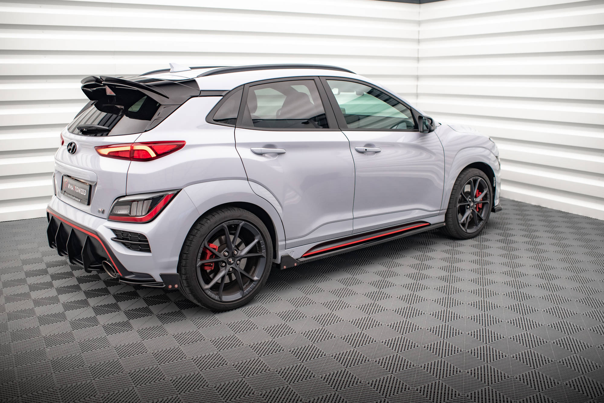 Street+ Seitenschweller Leisten V.1 + Flaps passend für Hyundai Kona N Mk1