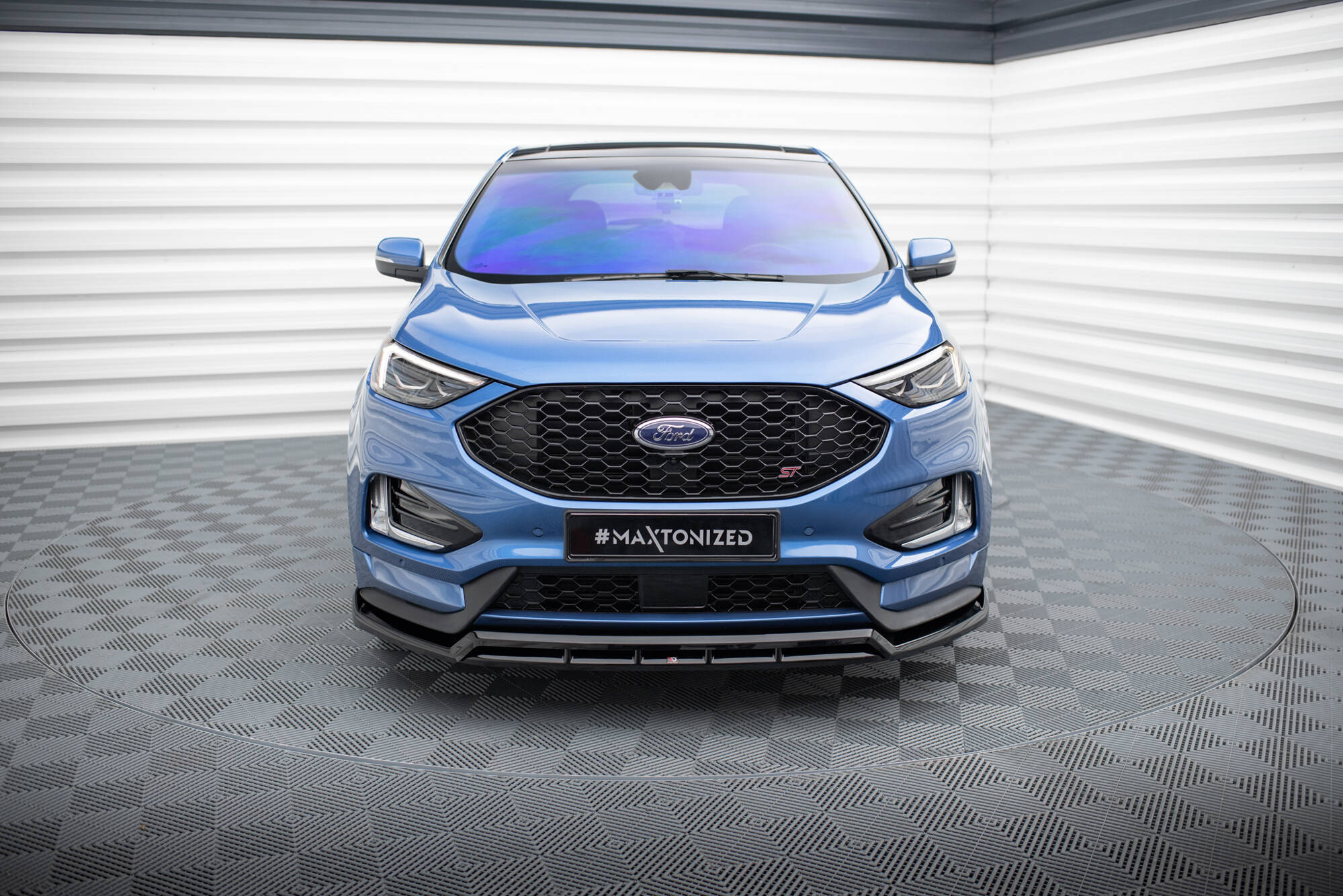 Street+ Spoilerlippe Front Ansatz passend für Ford Edge ST Mk2 FL schwarz Hochglanz