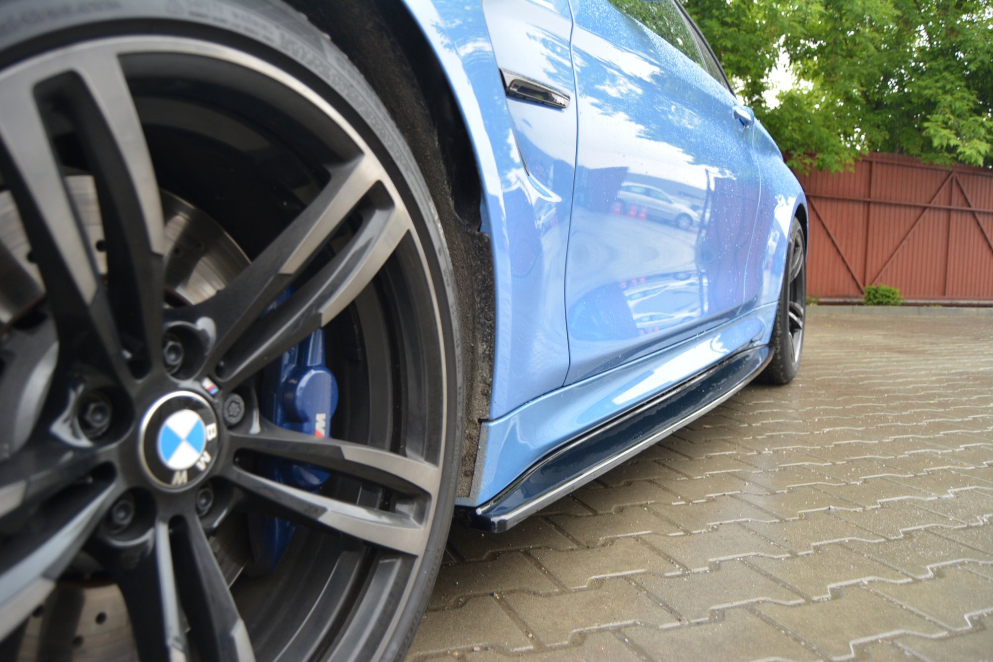 Seitenschweller Ansatz für V.1 für BMW M4 F82 schwarz Hochglanz