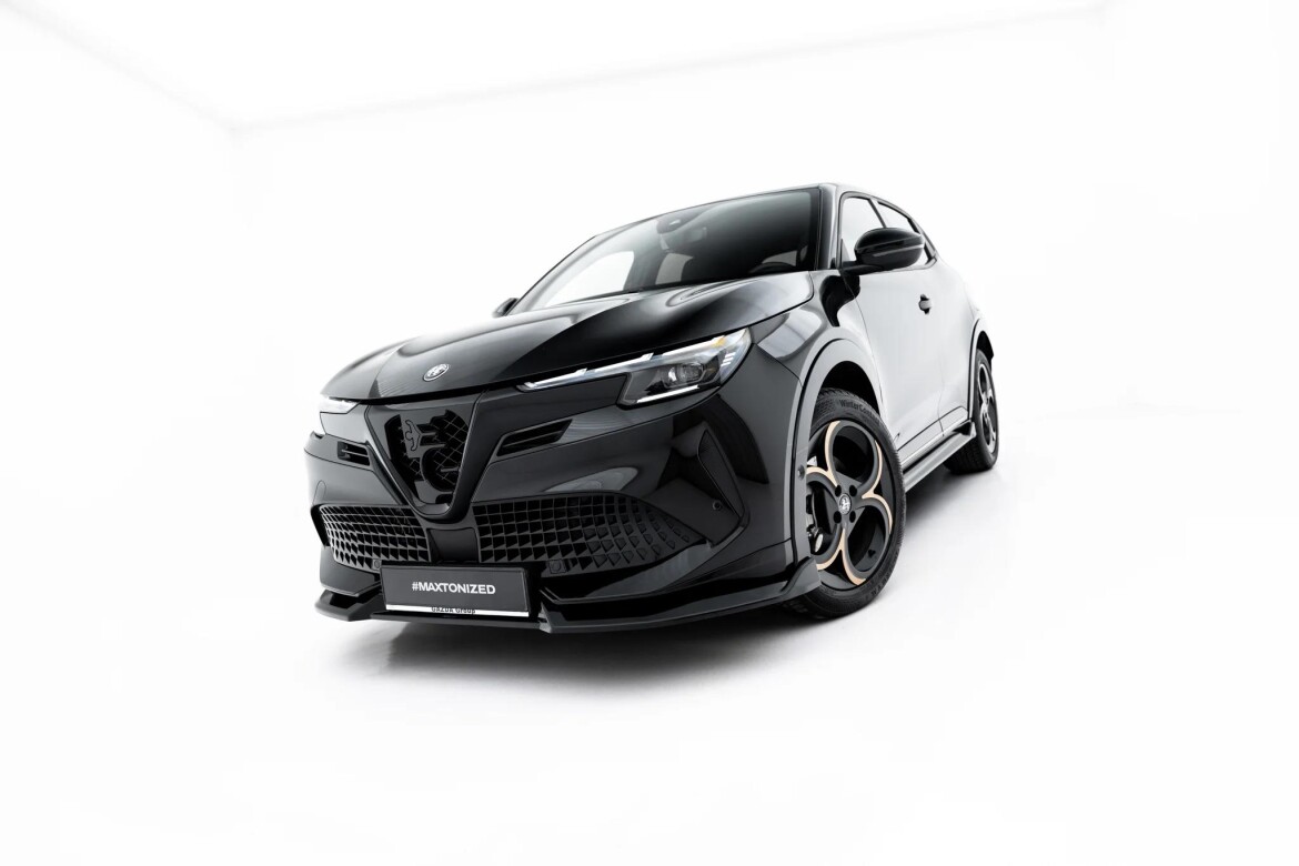 Frontlippe passend für Alfa Romeo Junior Mk1 schwarz Hochglanz