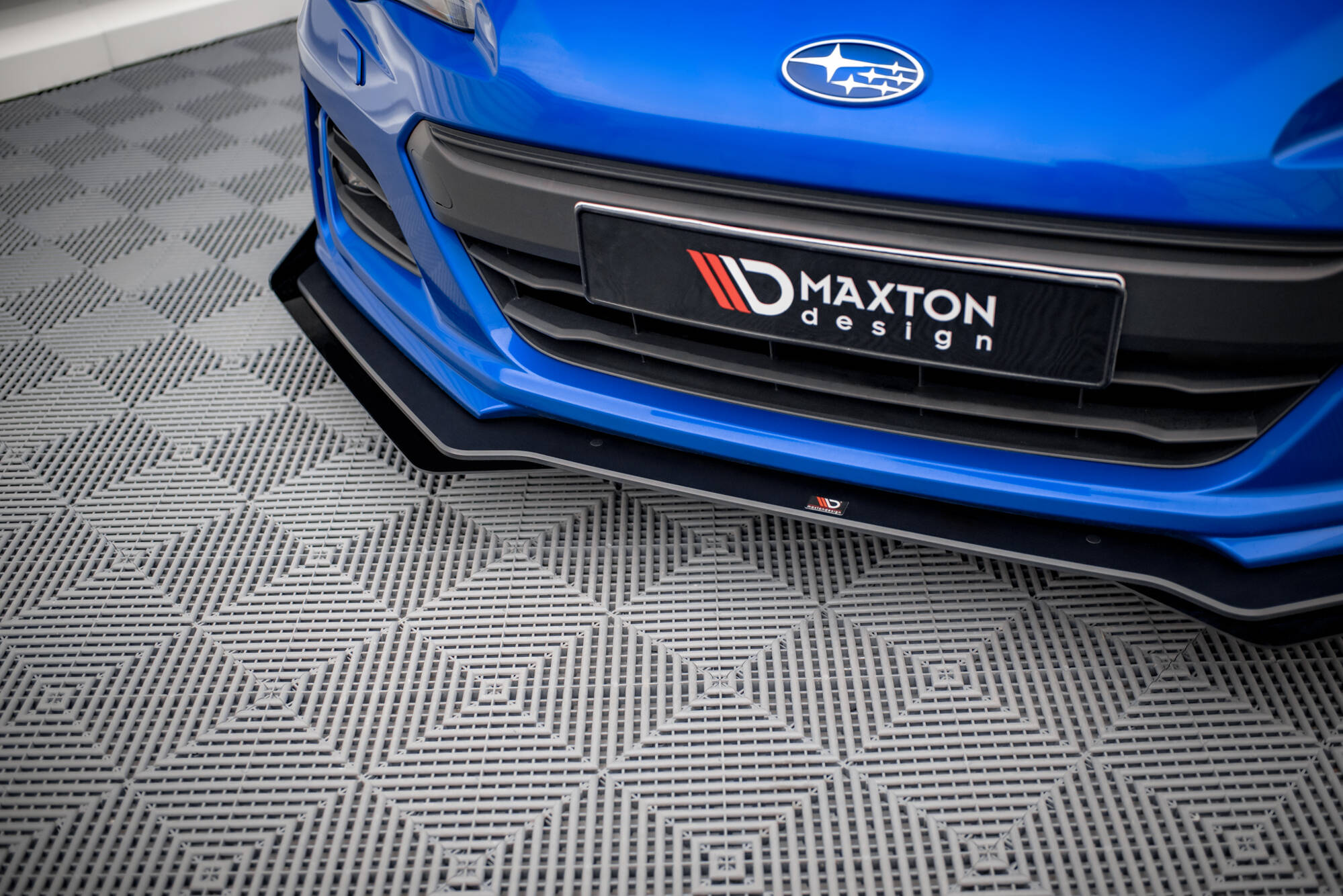 Street Pro Spoilerlippe Front Ansatz + Flaps V.1 passend für Subaru BRZ Mk1 FL schwarz Hochglanz