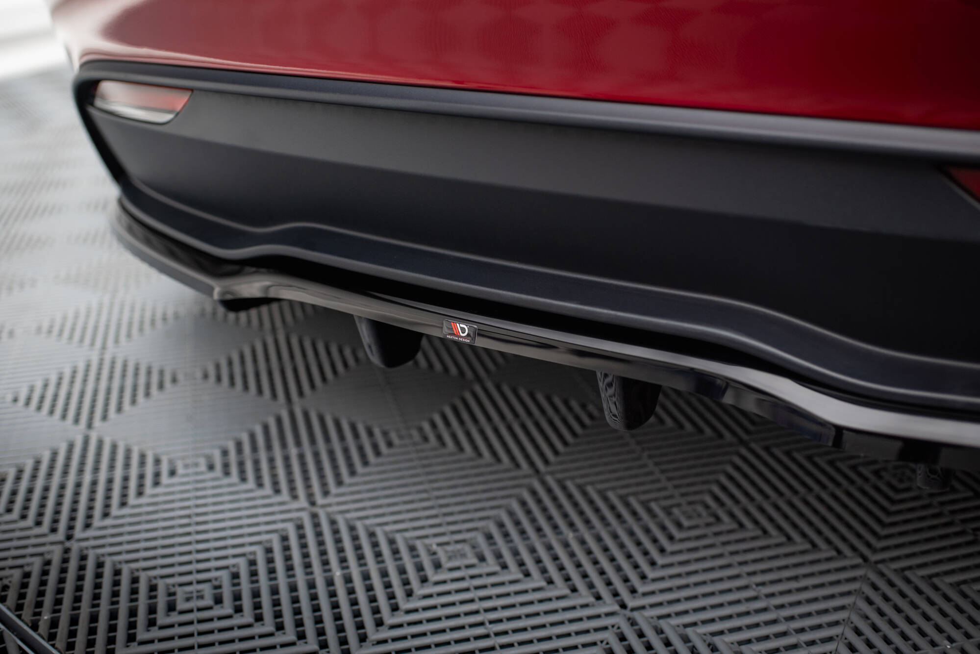 Diffusor Heckansatz V.1 passend für Tesla Model 3 Project HighlandFL schwarz Hochglanz
