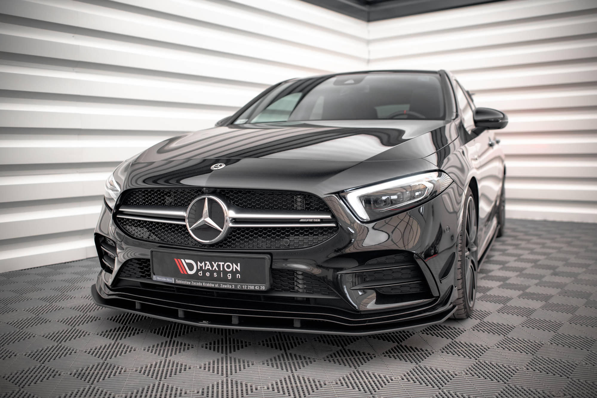 Street Pro Spoilerlippe Front Ansatz passend für Mercedes A35 AMG / AMG-Line Aero Pack W177