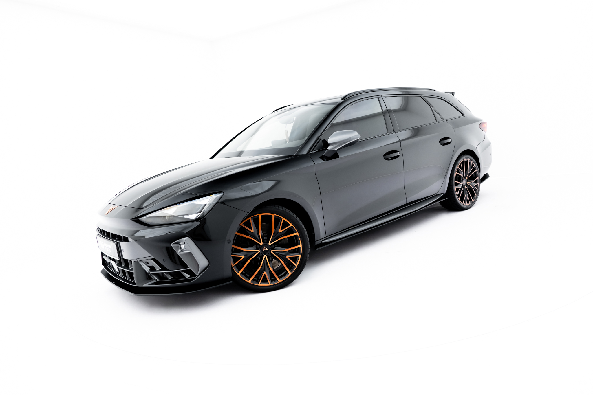 Seitenschweller Ansatz Paar passend für CUPRA Leon ST / Hatchback Aero Mk1 / Mk1 FL schwarz matt