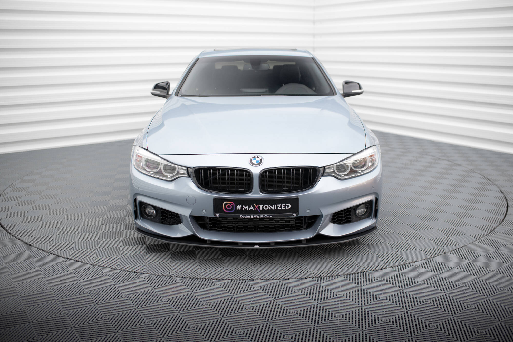 Street Pro Spoilerlippe Front Ansatz passend für BMW 4er Coupe M-Paket F32 rot