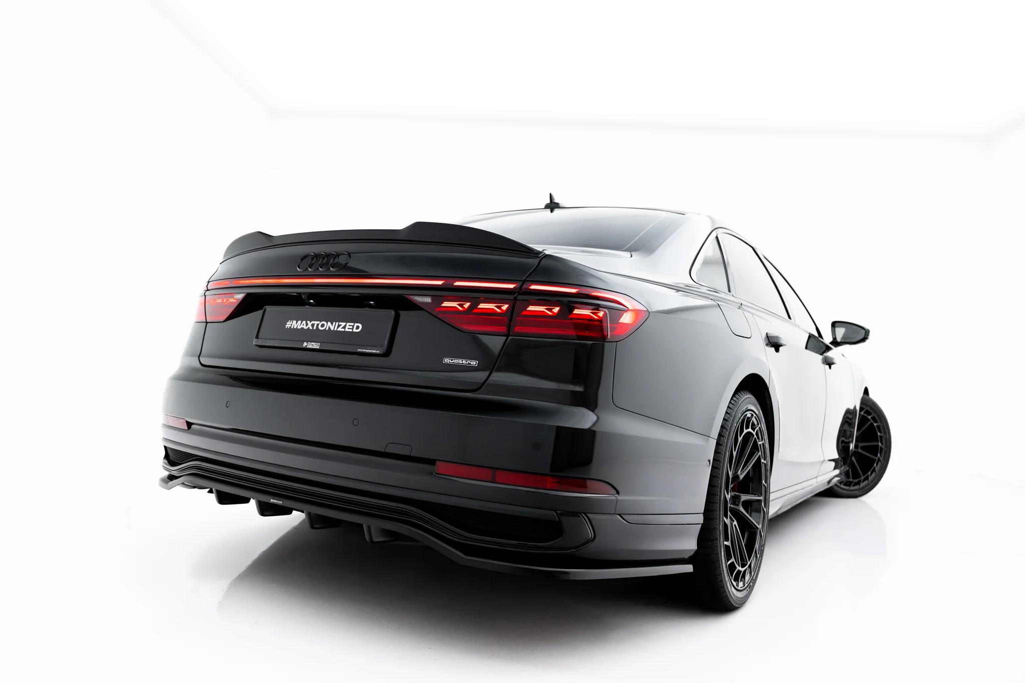 Street+ Mittlerer Diffusor RACE passend für Audi A8 S-Line Long D5 Facelift schwarz Hochglanz