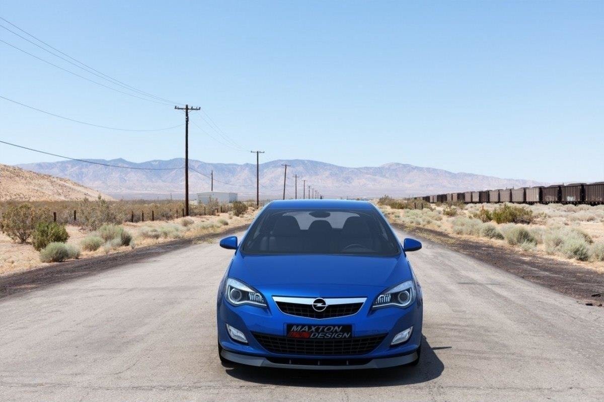 Street+ Spoilerlippe Front Ansatz passend für Opel Astra J pre-FL schwarz Hochglanz