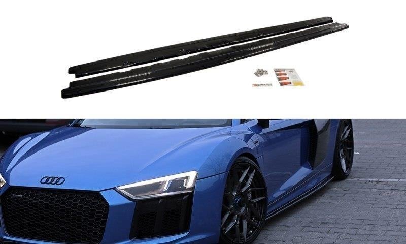 Street+ Seitenschweller Leisten passend für Audi R8 Mk.2 schwarz Hochglanz