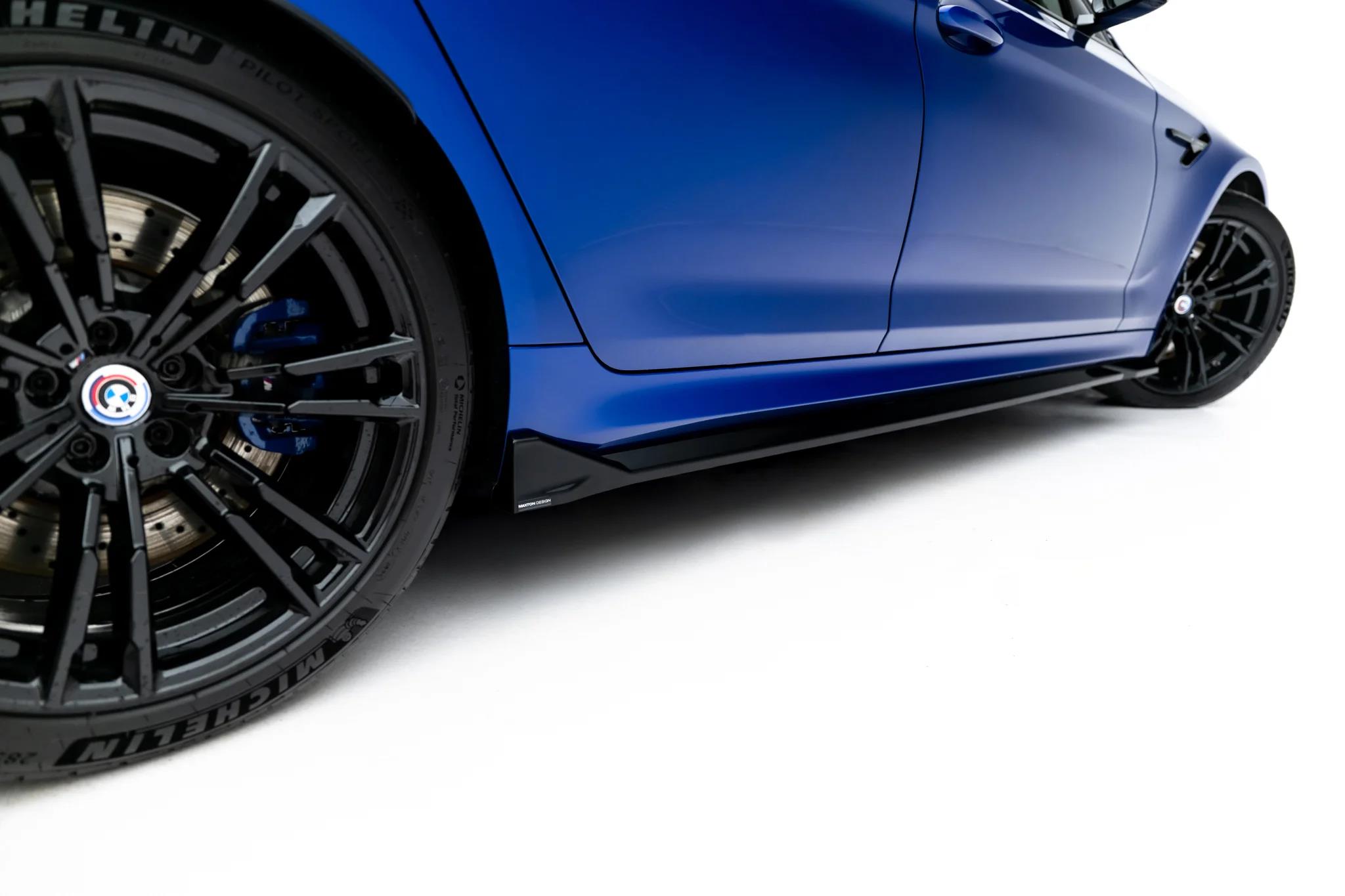 Seitenschweller Ansatz Paar V.2 passend für BMW M5 F90 / F90 Facelift schwarz Hochglanz