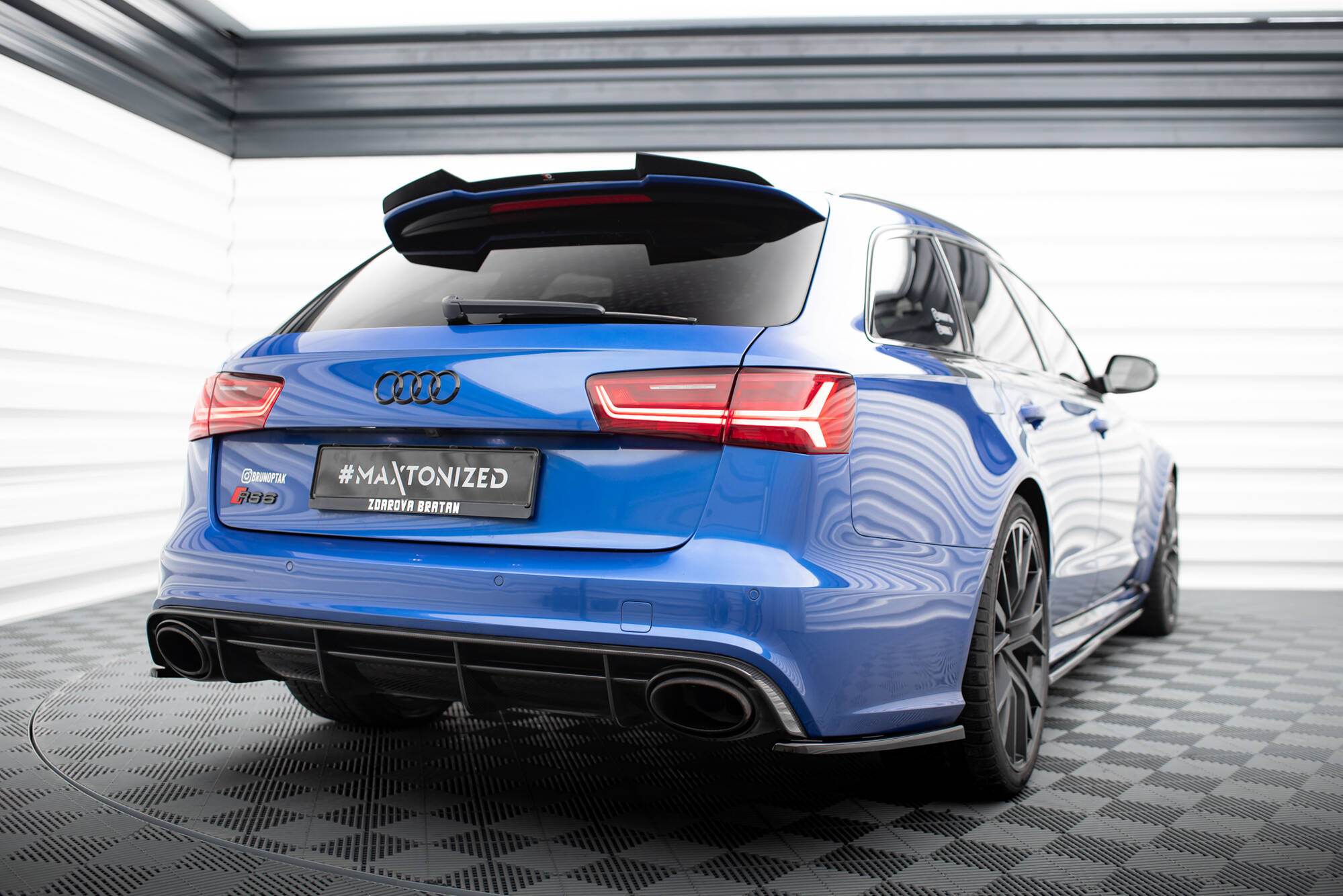 Heck Spoiler Aufsatz Abrisskante V.2 passend für Audi RS6 C7 / C7 FL schwarz Hochglanz