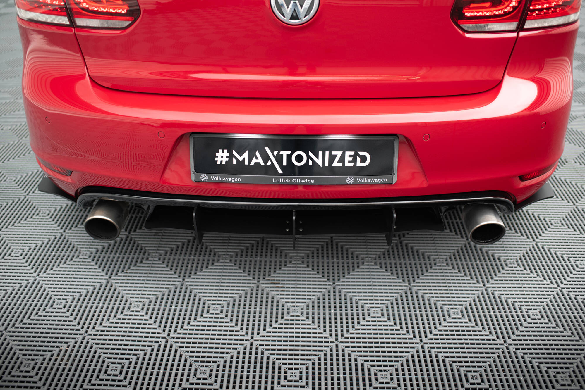 Diffusor für VW GOLF 6 GTI / 35TH Diffusor Heck Ansatz für Heckschürze für & Heck Ansatz Flaps