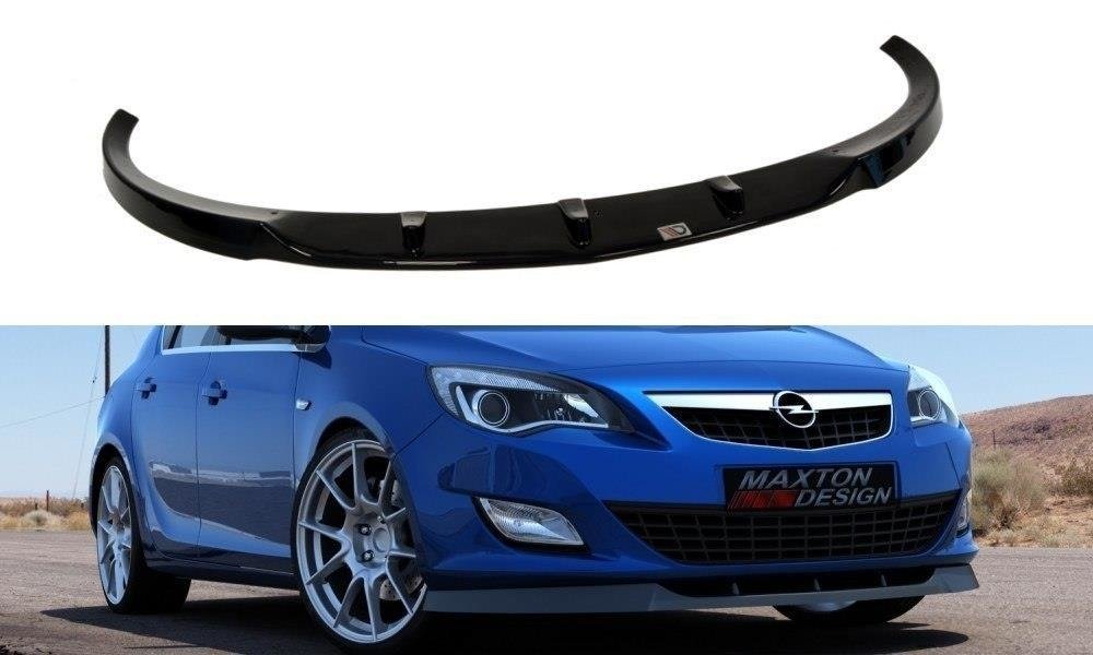 Street+ Spoilerlippe Front Ansatz passend für Opel Astra J pre-FL schwarz Hochglanz