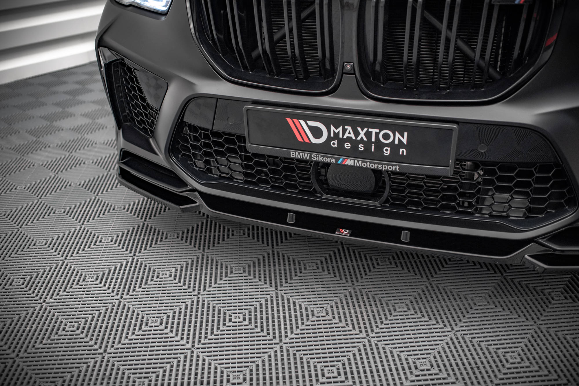 Street+ Spoilerlippe Front Ansatz V.2 passend für BMW X5M F95 schwarz Hochglanz