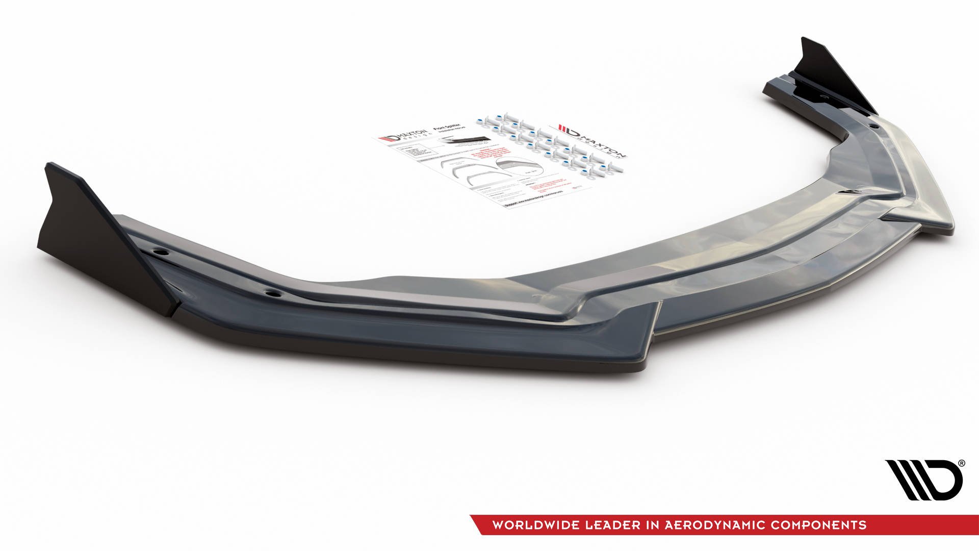 Street+ Spoilerlippe Front Ansatz V.1 + Flaps passend für Ford Mustang GT Mk6 FL