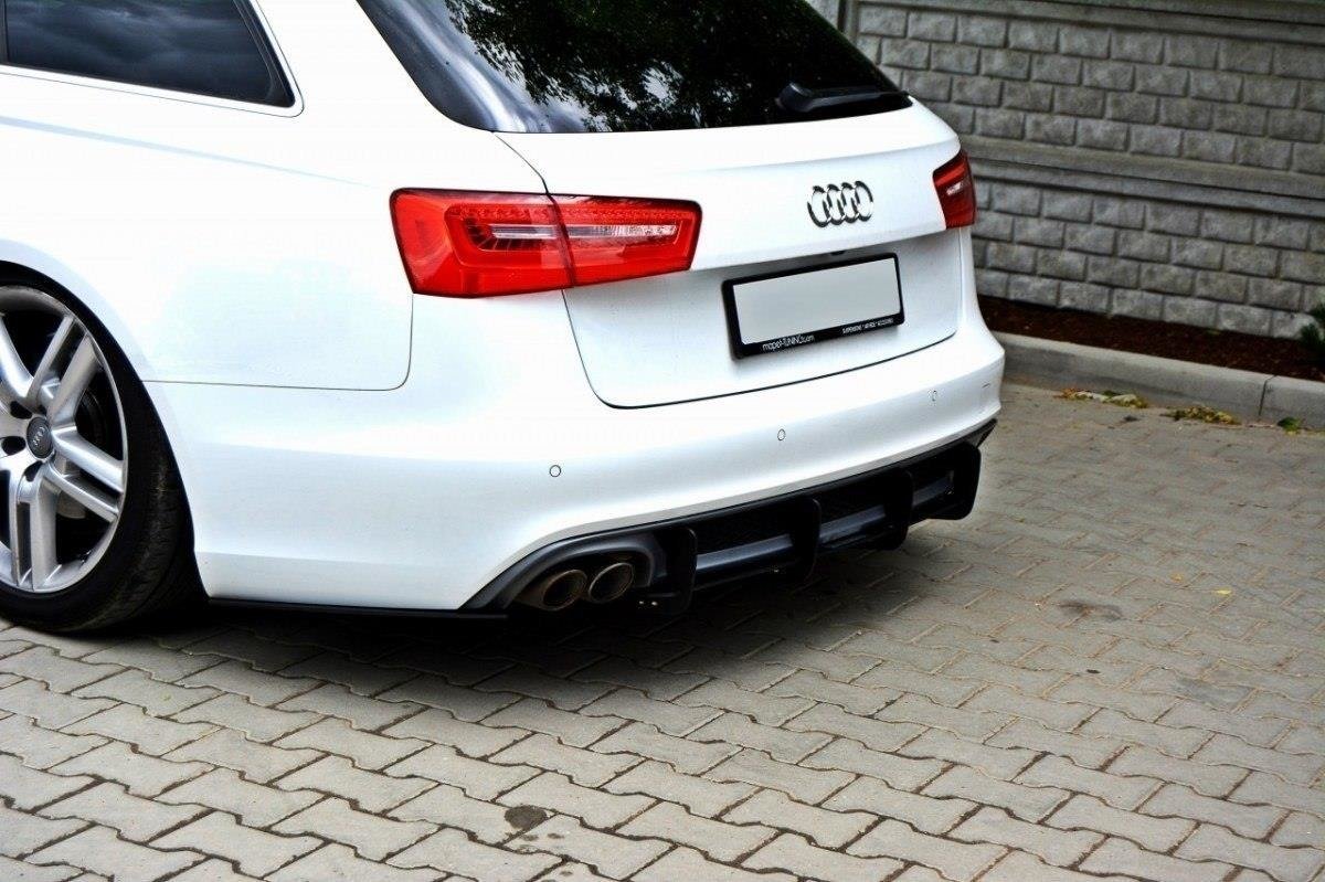 Heckschürze für & Heck Ansatz Flaps Diffusor für Audi A6 S-Line C7 auspuffendrohr 1x2