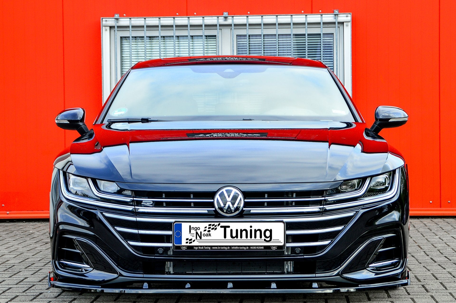 Cup Frontspoilerlippe mit Wing für VW Arteon R-Line inkl-Shooting Break Carbon Optik
