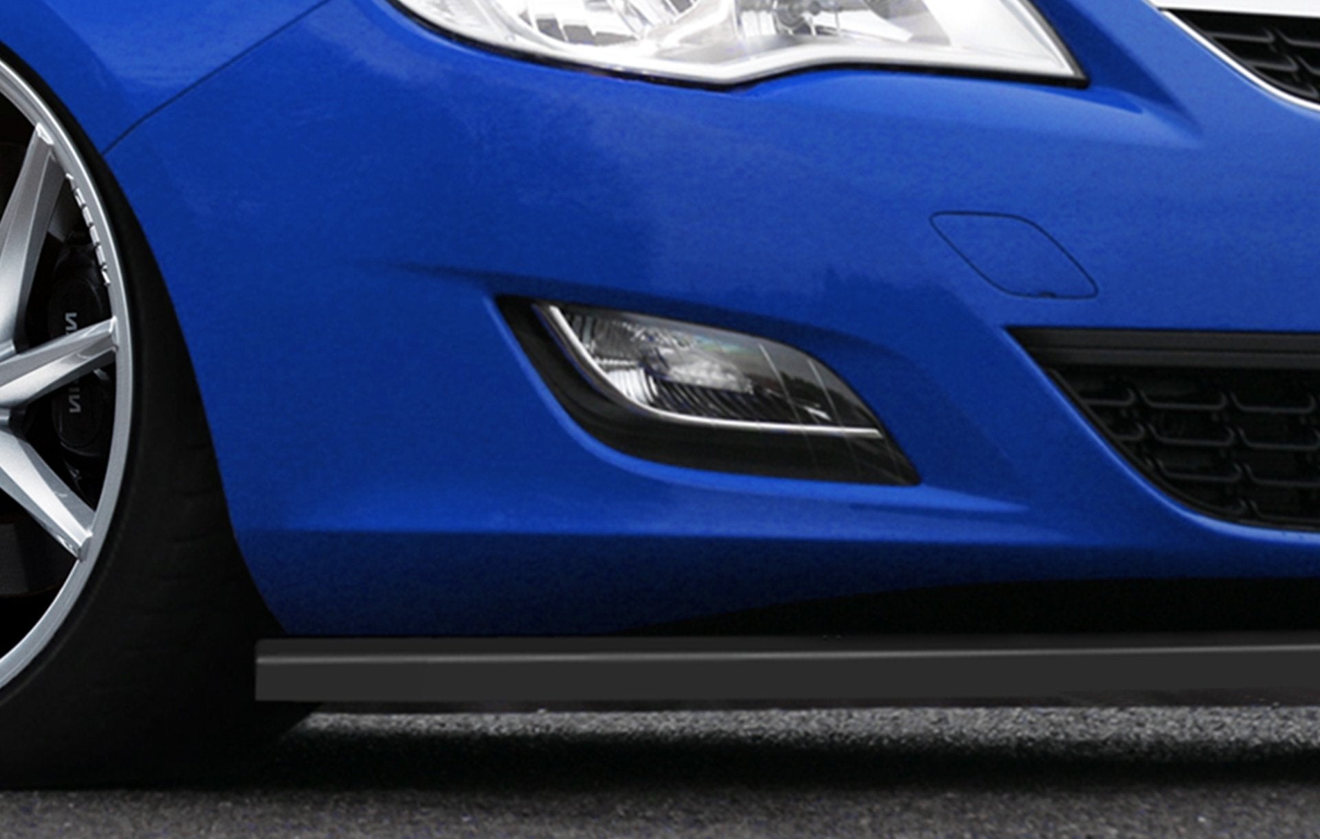 Cup Frontspoilerlippe für Opel Astra J 5 türer + Sportstourer Schwarz Matt