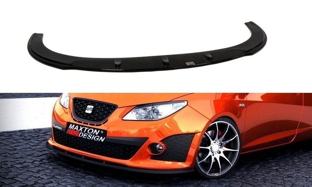 Street+ Spoilerlippe Front Ansatz passend für Seat Ibiza IV CUPRA 6J vor FL schwarz Hochglanz