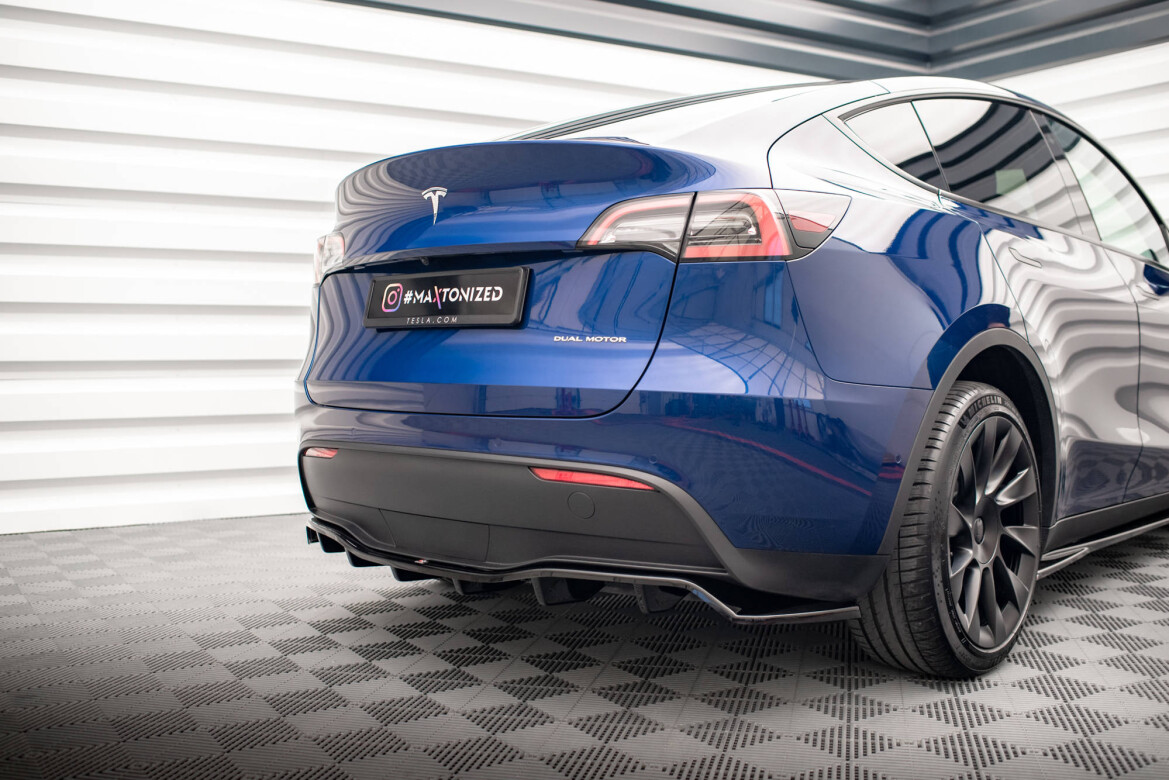 Diffusor Heckansatz passend für Tesla Model Y schwarz Hochglanz