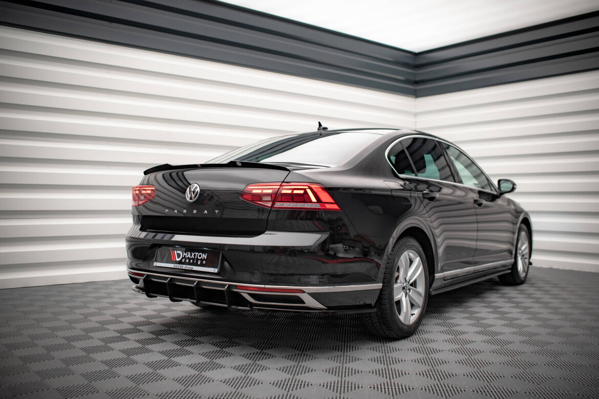 Heckansatz Diffusor passend für Volkwagen Passat B8 FL schwarz matt