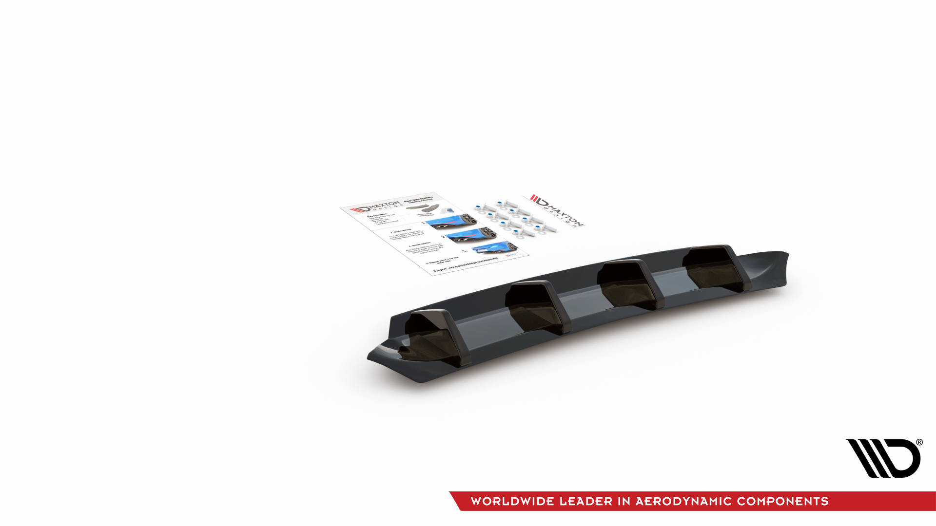 Street+ Heck Ansatz Diffusor passend für VW Passat B8 FL schwarz Hochglanz