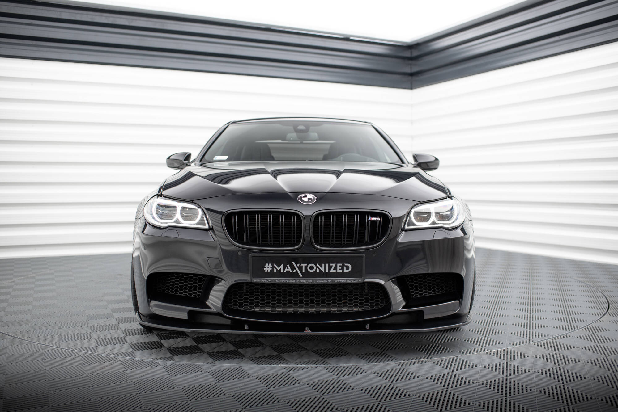 Street+ Spoilerlippe Front Ansatz passend für BMW M5 F10/ F11 schwarz Hochglanz