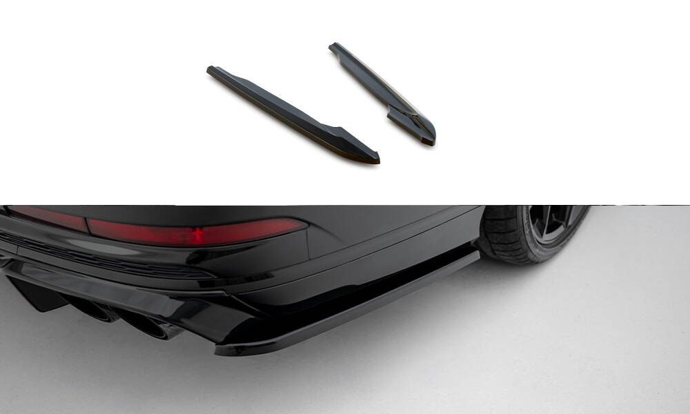 Street+ Heck Ansatz Flaps V.2 passend für Audi S8 D5 schwarz Hochglanz