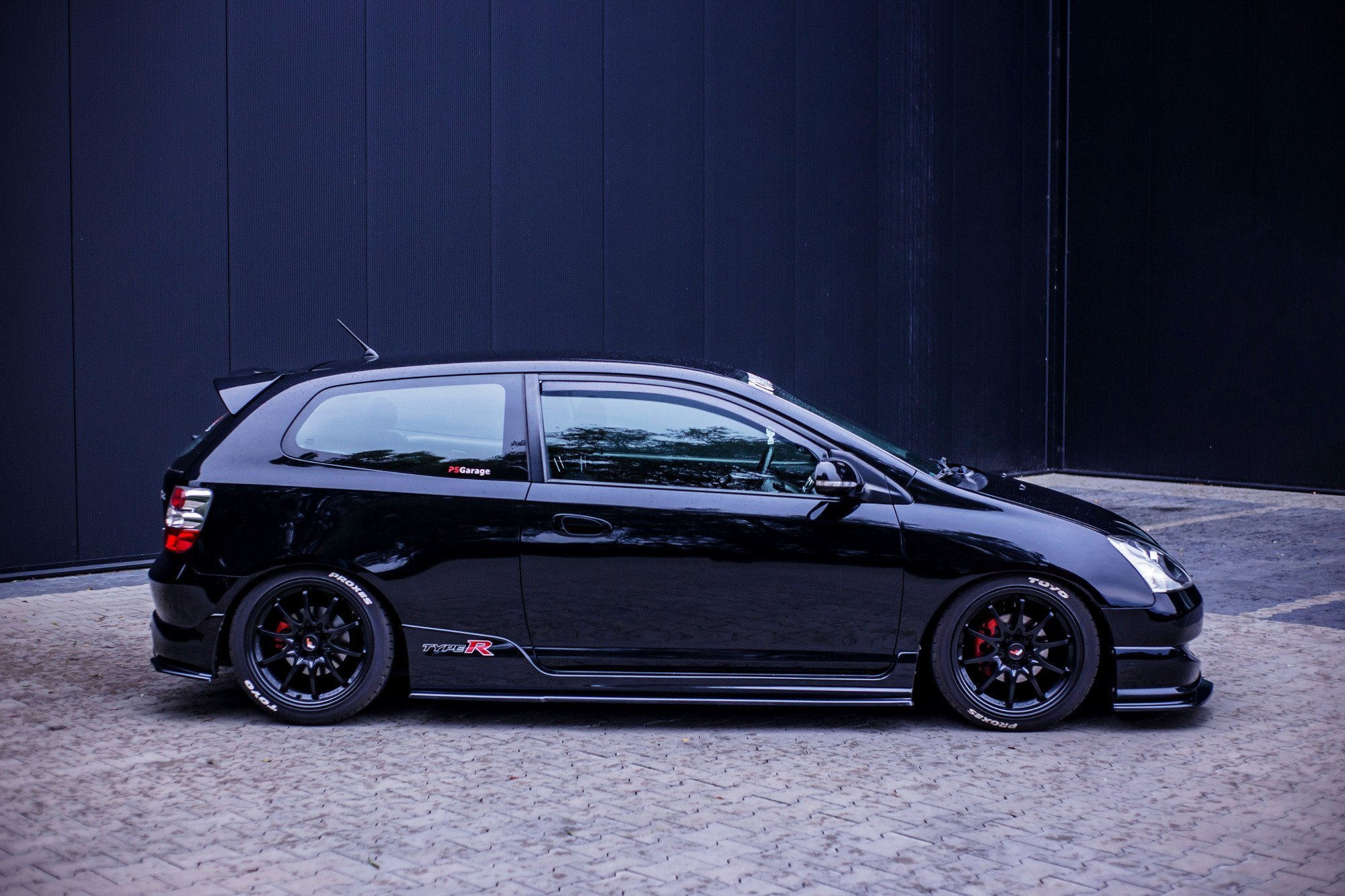 Seitenschweller Ansatz für HONDA CIVIC EP3 MK7 TYPE-R/S FACELIFT schwarz Hochglanz