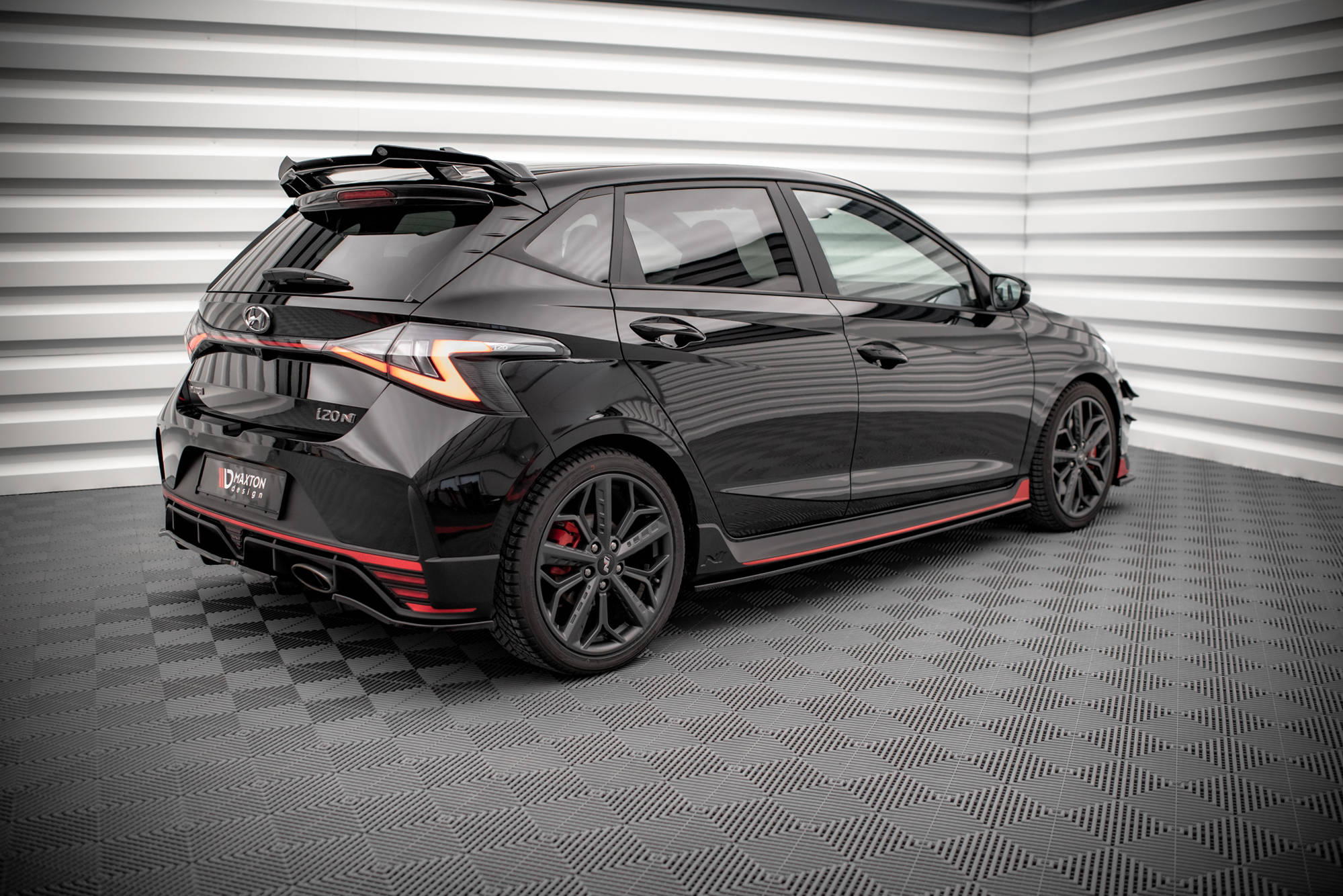Street+ Seitenschweller Leisten passend für Hyundai I20 N Mk3 schwarz Hochglanz