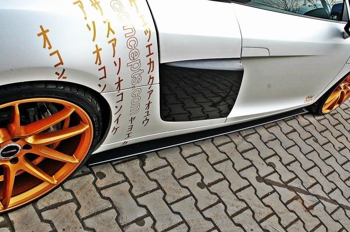 Street+ Seitenschweller Leisten passend für Audi R8 Mk.1 schwarz Hochglanz